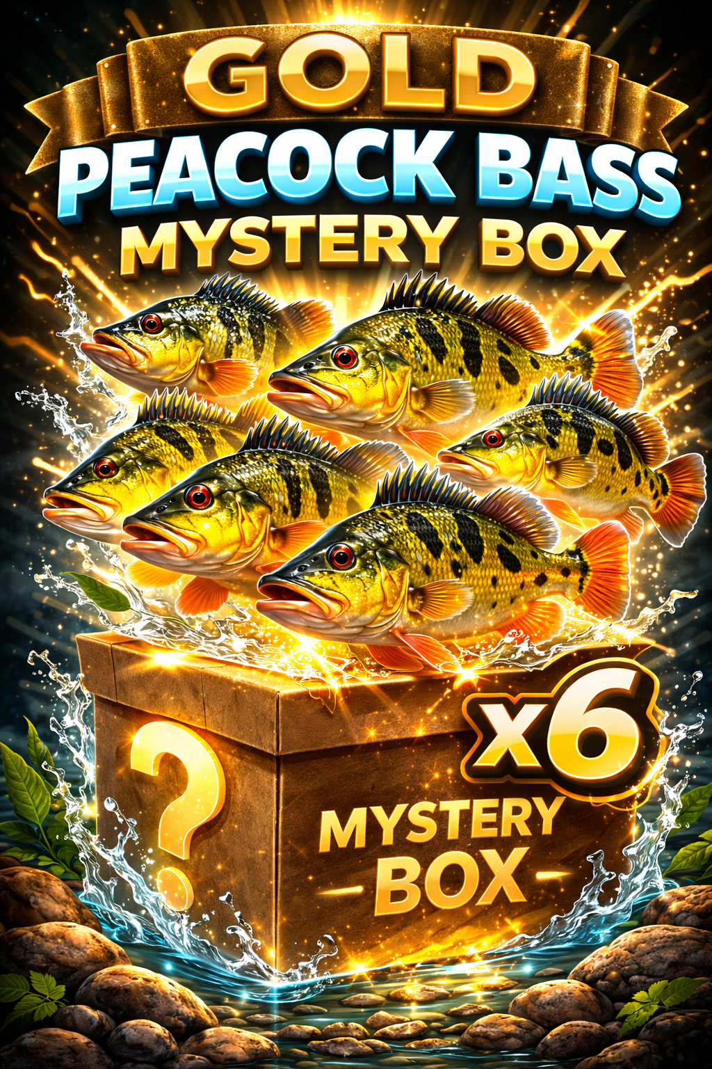 Peacock Bass Mystery Box – Rare Peacock Bass Aquarium Fish
